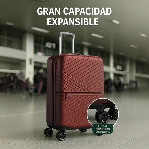 Set de 4 Maletas Rígidas con Giro 360° (¡Perfectas para viajar!)