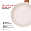 Kit Completo Almira de 10 Piezas de Acero Inoxidable con Recubrimiento Cerámico y Mangos de Madera