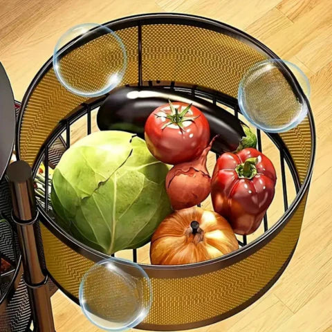 [Compra 1 y llévate 2] Frutera Articulada de Acero Inoxidable Giratoria de 3/4/5 Niveles + REGALO: Kit de Utensilios de Cocina