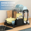 Escurridor 3 en 1 de Acero Inoxidable Multifuncional con Asas Plegables y Base Antideslizante + REGALO: Kit de Utensilios de Cocina