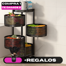 [Compra 1 y llévate 2] Frutera Articulada de Acero Inoxidable Giratoria de 3/4/5 Niveles + REGALO: Kit de Utensilios de Cocina